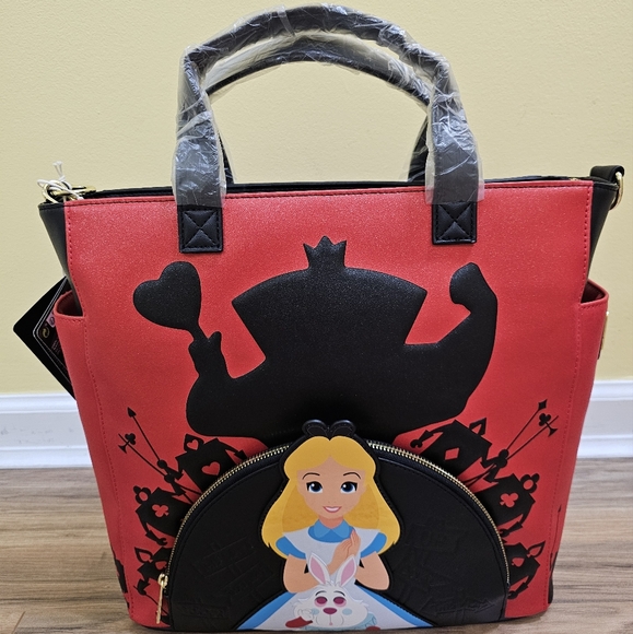 ❤️HOST PICK❤️Loungefly Disney Alice in Wonderland Villains Convertible Tote Bag - Picture 1 of 13